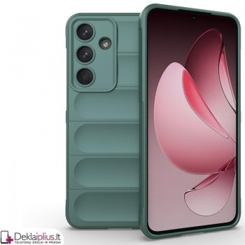 Magic Shield guminis dėklas su kameros apsauga - žalias (Samsung Galaxy S25 Fe)